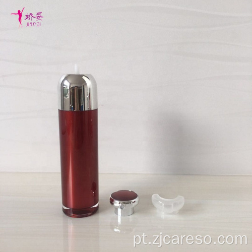 Frasco de plástico para embalagem de cosmético em forma de cilindro projetado